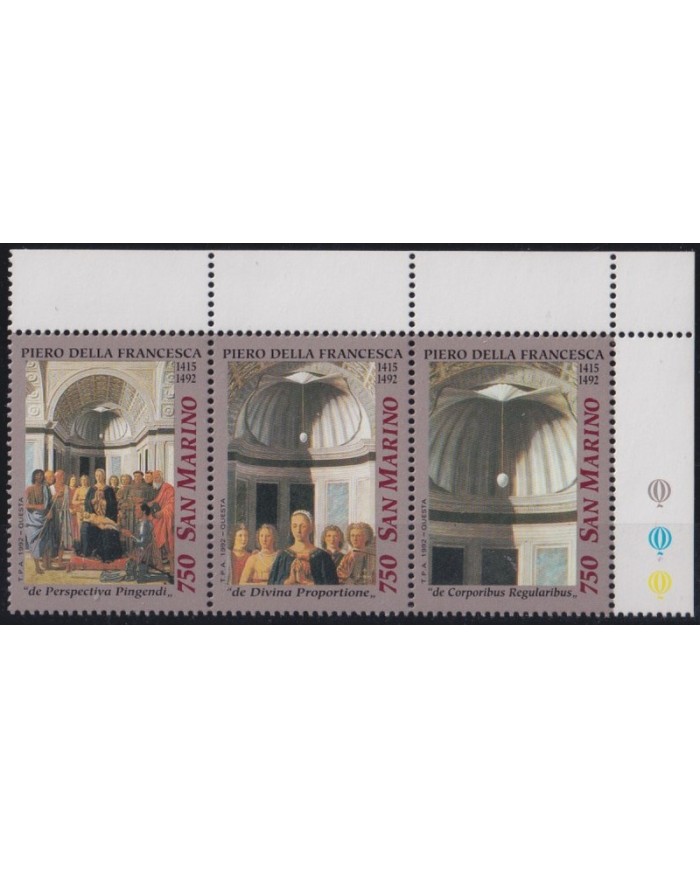 F-EX36070 SAN MARINO MNH 1992 CHRISTMAS NAVIDAD RELIGION ART PAINTING PIERO DELLA FRANCESCA.