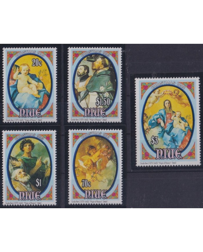 F-EX36046 NIUE MNH 1993 CHRISTMAS NAVIDAD RELIGION ART PAINTING GUIDO RENI.