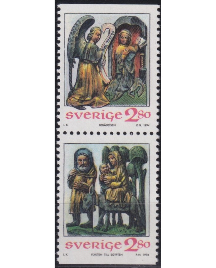 F-EX36079 SVERIGE SWEDEN MNH 1994 CHRISTMAS NAVIDAD RELIGION ART SCULTURE  RANAISSANCE.