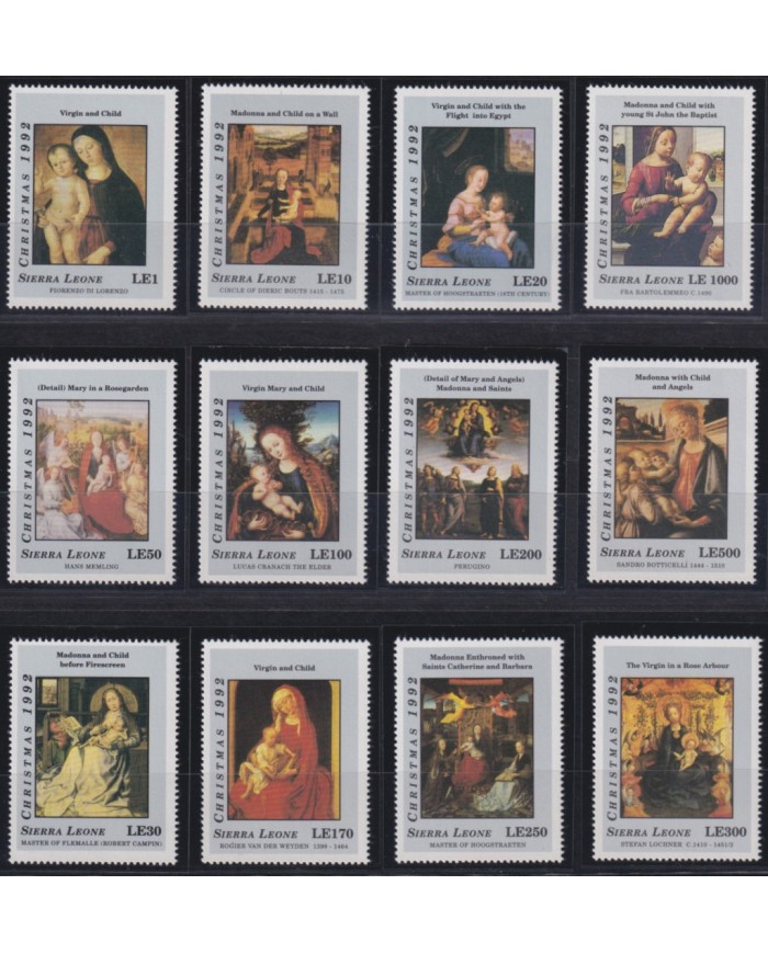 F-EX35920 SIERRA LEONE MNH 1993 CHRISTMAS NAVIDAD ART PAINTING VAN DER WEYDEN LOCHNER RANAISSANCE.