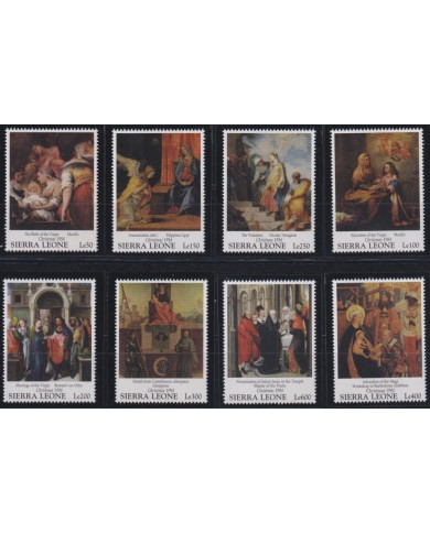 F-EX35923 SIERRA LEONE MNH 1994 CHRISTMAS NAVIDAD ART PAINTING VAN ORLEY MURILLO GIORGIONE RANAISSANCE.