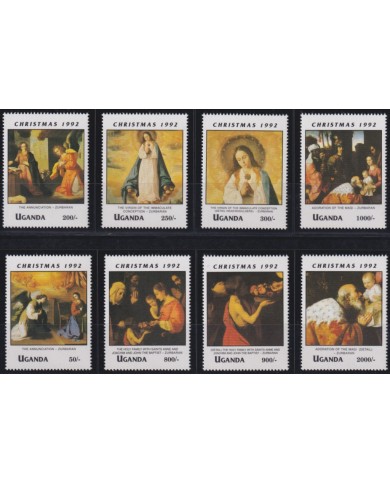 F-EX35928 UGANDA MNH 1992 CHRISTMAS NAVIDAD ART PAINTING RELIGION ZURBARAN RANAISSANCE.