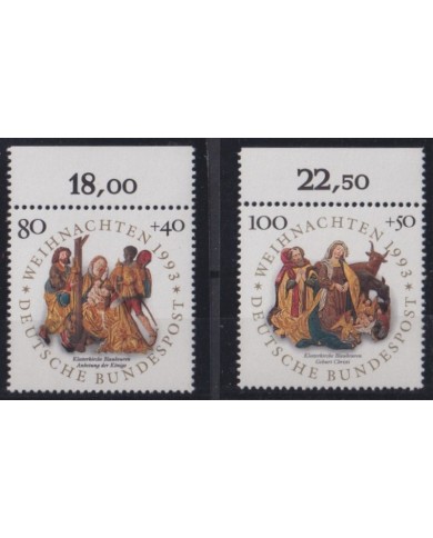 F-EX35801 GERMANY MNH 1993 CHRISTMAS NAVIDAD ART RENAISSENCE SCULTURE.