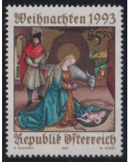 F-EX35814 AUSTRIA MNH 1993 CHRISTMAS NAVIDAD ART RELIGION BUCHNER RENAISSENCE.
