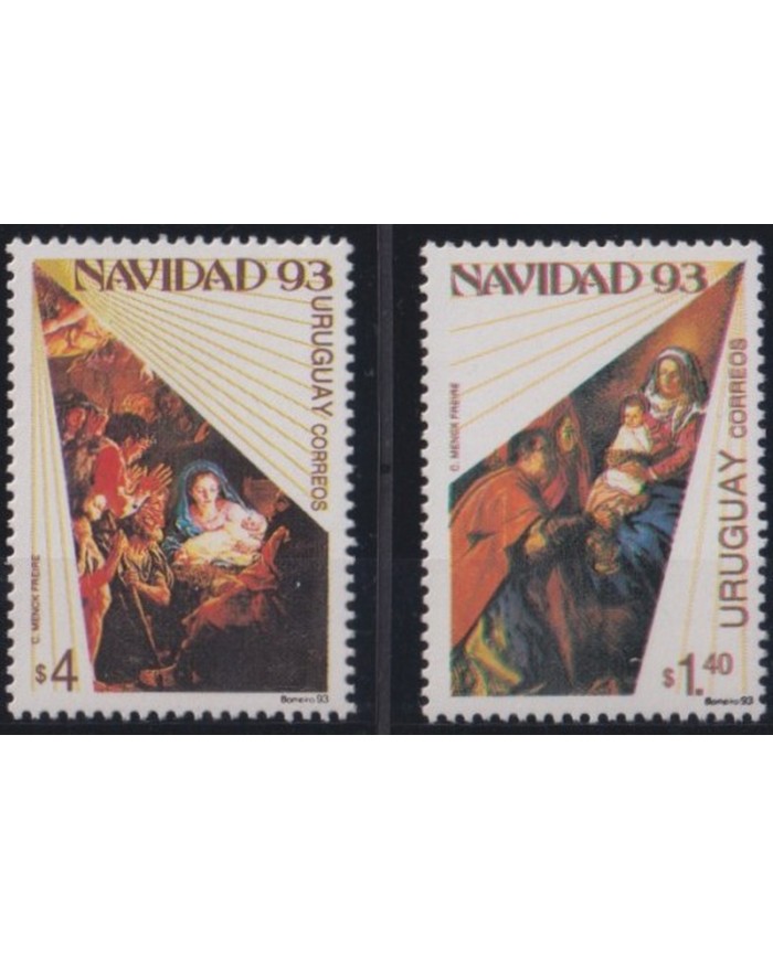 F-EX36109 URUGUAY MNH 1993 CHRISTMAS NAVIDAD ART RELIGION PAINTING.