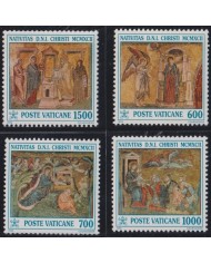F-EX36112 VATICAN MNH 1992 CHRISTMAS NAVIDAD ART RELIGION MEDIEVAL PAINTING.