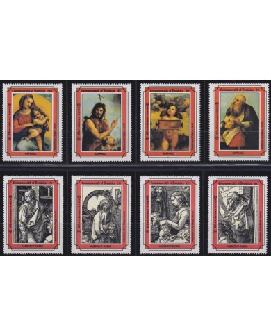 F-EX35897 DOMINICA MNH 1993 CHRISTMAS NAVIDAD ART RELIGION DURER RAPHAEL PAINTING.