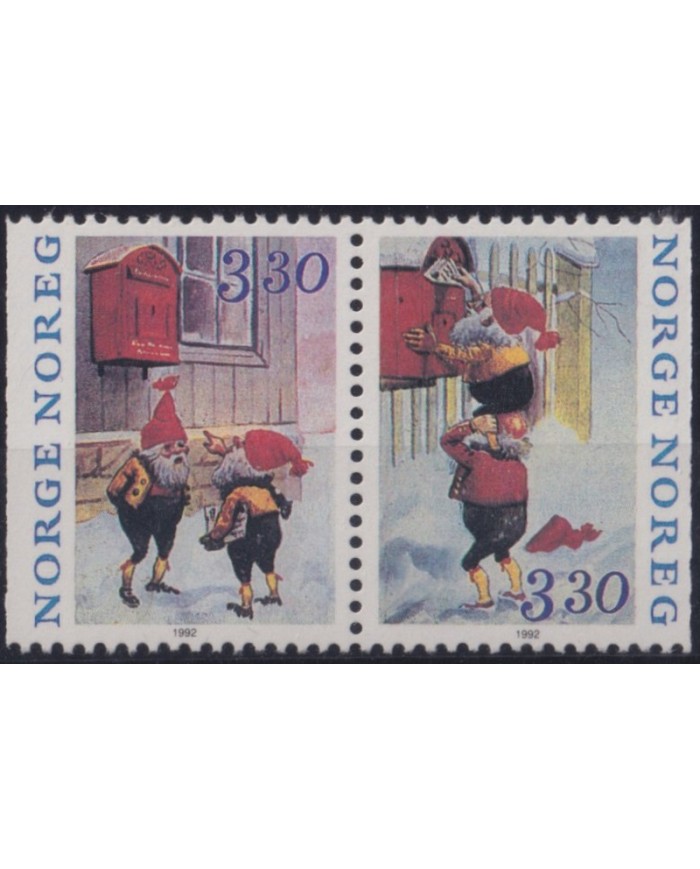 F-EX36047 NORWAY NORGE MNH 1993 CHRISTMAS NAVIDAD ART RELIGION DRAWING PAPA NOEL.