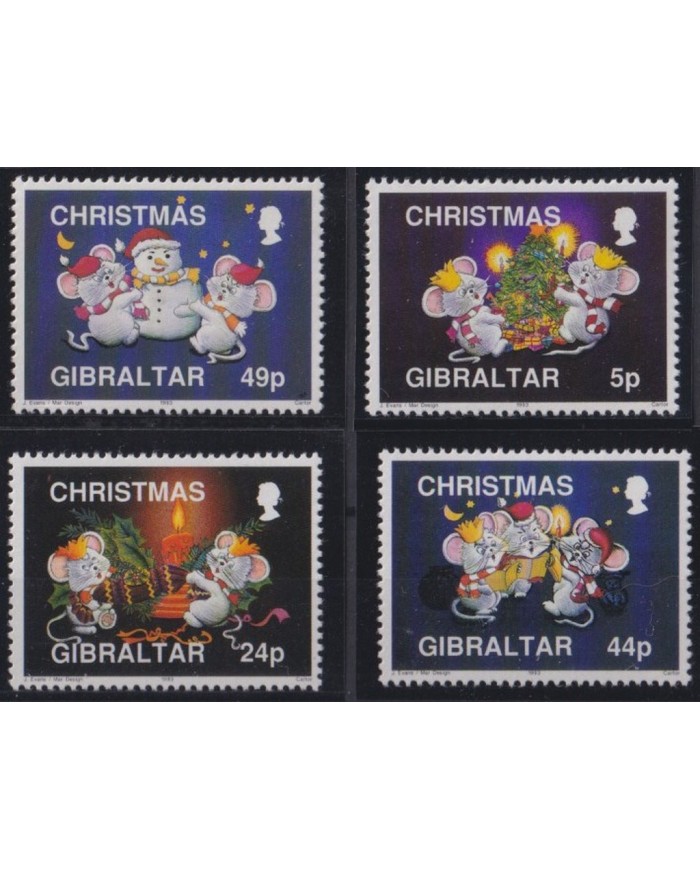 F-EX35871 GIBRALTAR MNH 1993 CHRISTMAS NAVIDAD ART RELIGION DRAWING PAPA NOEL.