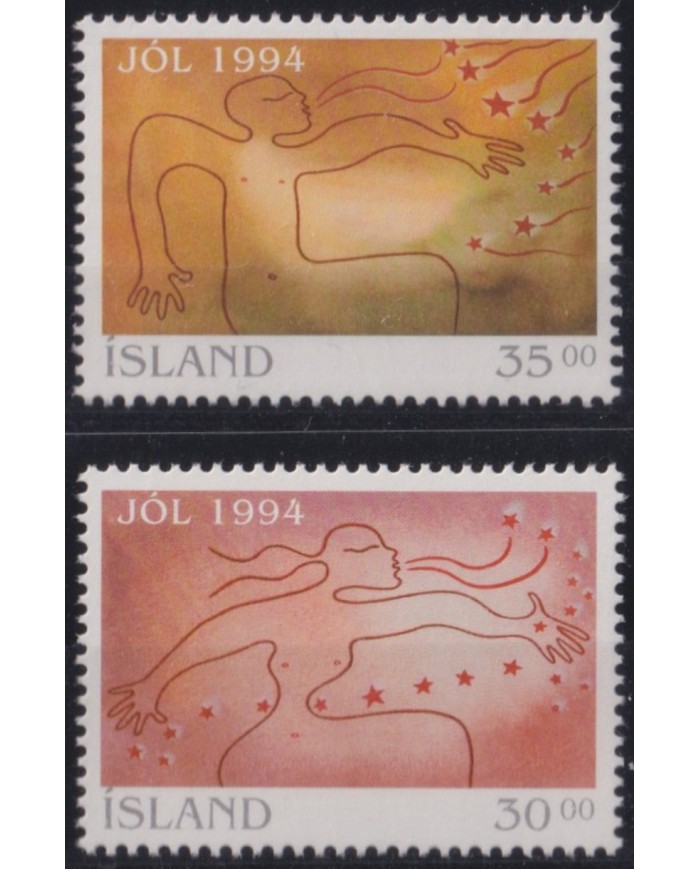 F-EX35999 ICELAND ISLAND HOLLAND MNH 1994 CHRISTMAS NAVIDAD RELIGION DRAWING NOEL.