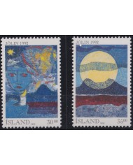F-EX36001 ICELAND ISLAND HOLLAND MNH 1992 CHRISTMAS NAVIDAD RELIGION DRAWING NOEL.