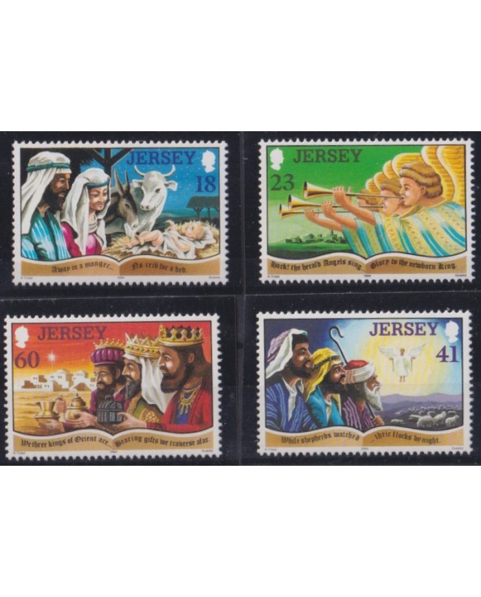 F-EX36007 UK ENGLAND JERSEY MNH 1994 CHRISTMAS NAVIDAD RELIGION DRAWING NOEL.