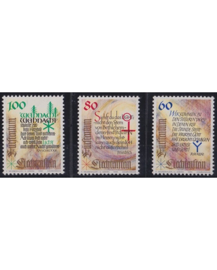 F-EX36015 LIECHTENSTEIN MNH 1993 CHRISTMAS NAVIDAD RELIGION DRAWING NOEL.