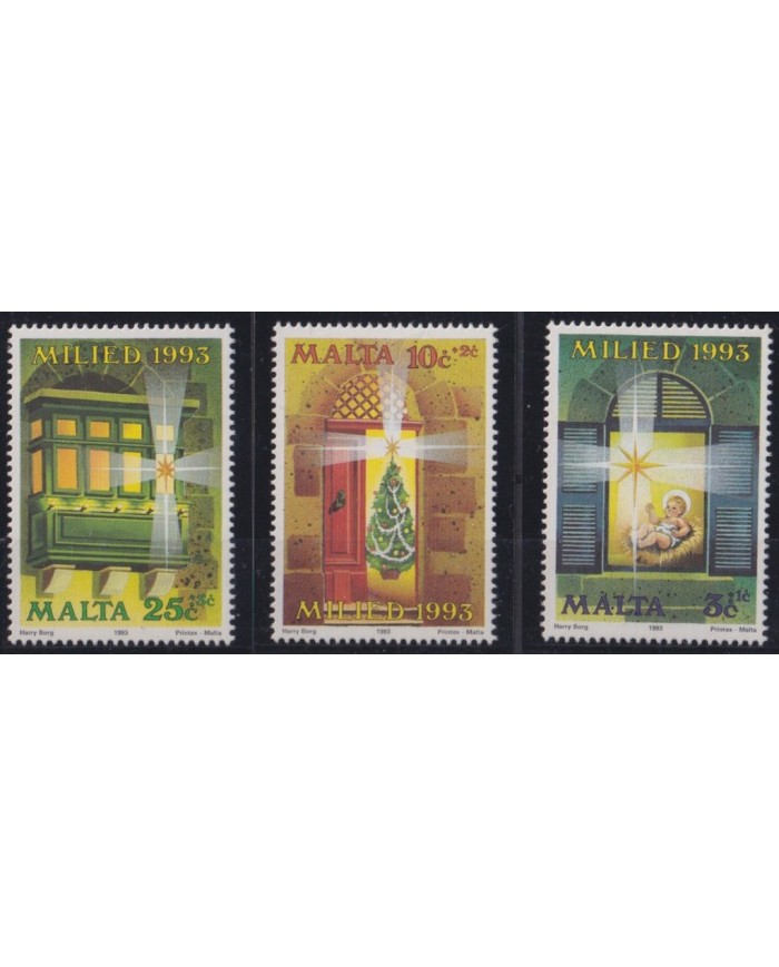 F-EX36020 MALTA MNH 1993 CHRISTMAS NAVIDAD RELIGION DRAWING NOEL.