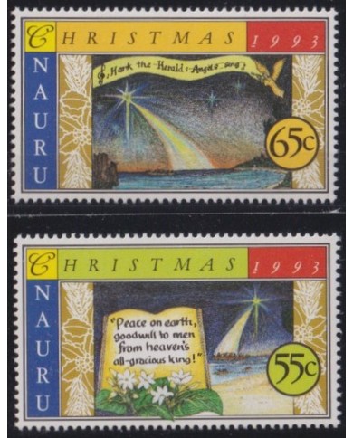 F-EX36053 NAURU MNH 1993 CHRISTMAS NAVIDAD RELIGION DRAWING NOEL.