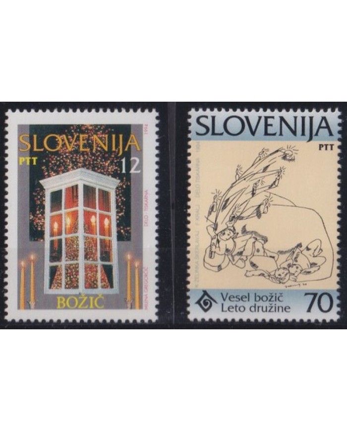 F-EX36133 SLOVENIA SLOVENIJA MNH 1994 CHRISTMAS NAVIDAD DRAWING