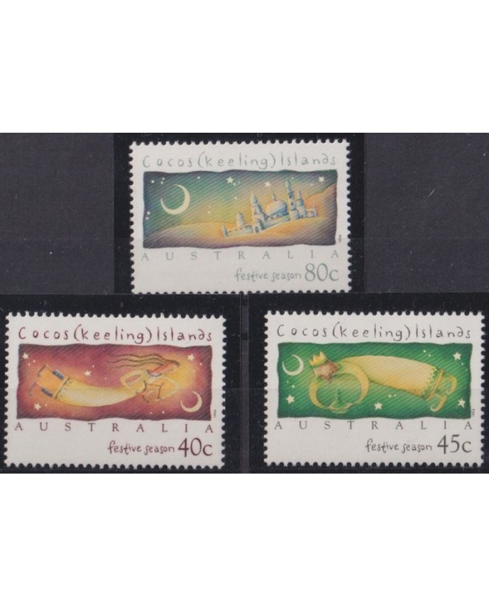 F-EX35813 COCOS KELLING IS MNH 1994 CHRISTMAS NAVIDAD RELIGION DRAWING.