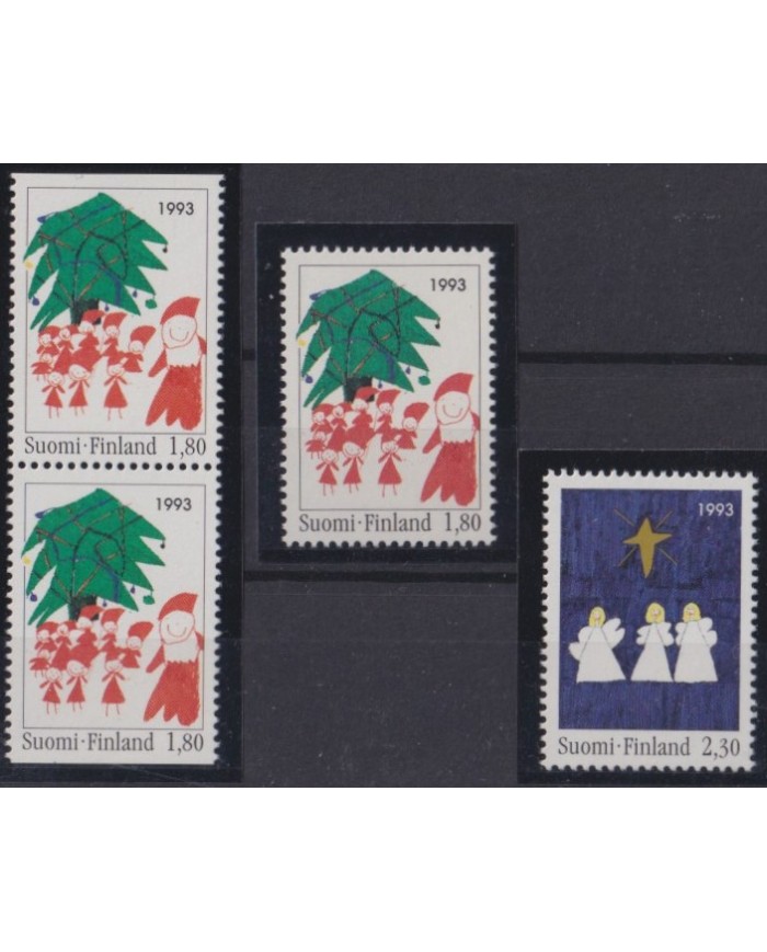 F-EX35857 SOUMI FINLAND MNH 1993 CHRISTMAS NAVIDAD RELIGION DRAWING.