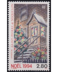 F-EX36081 ST PIERRE ET MIQUELON MNH 1994 CHRISTMAS NAVIDAD RELIGION WINTER HOUSE.