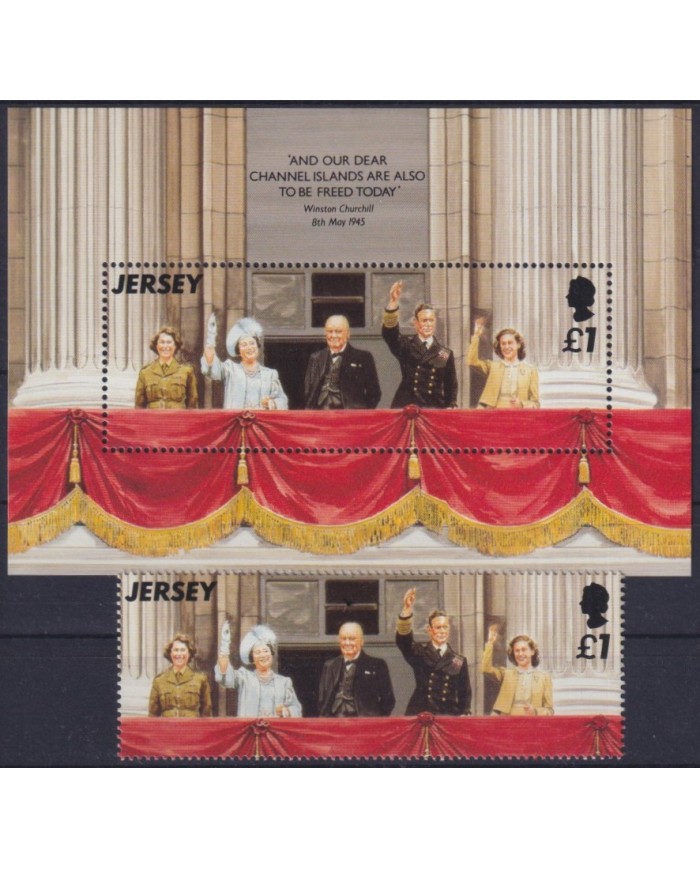 F-EX35118 UK ENGLAND JERSEY MNH 1995 ROYAL QUEEN ELIZABETH FREEDON CHANEL IS CHURCHIL.