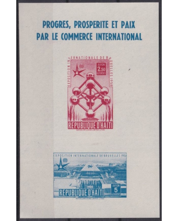 F-EX33697 HAITI MNH 1958 WORLD EXPO BRUXELLES BELGIUM BELGIQUE.
