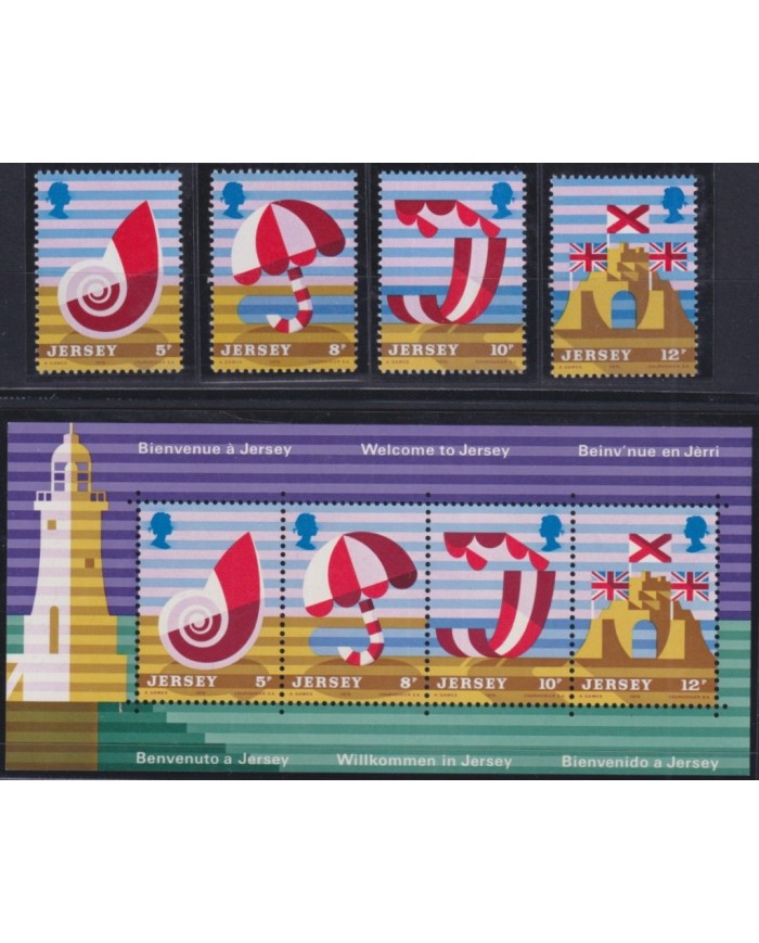 F-EX34963 UK ENGLAND JERSEY 1975 MNH TOURISM BEACH WELCOME TO JERSEY.
