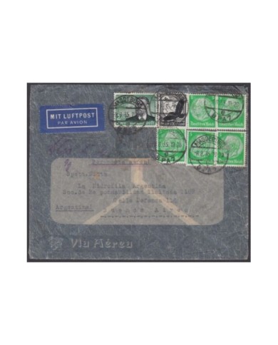 F-EX8739 GERMANY ALEMANIA 1935 AIR COVER TO ARGENTINA.