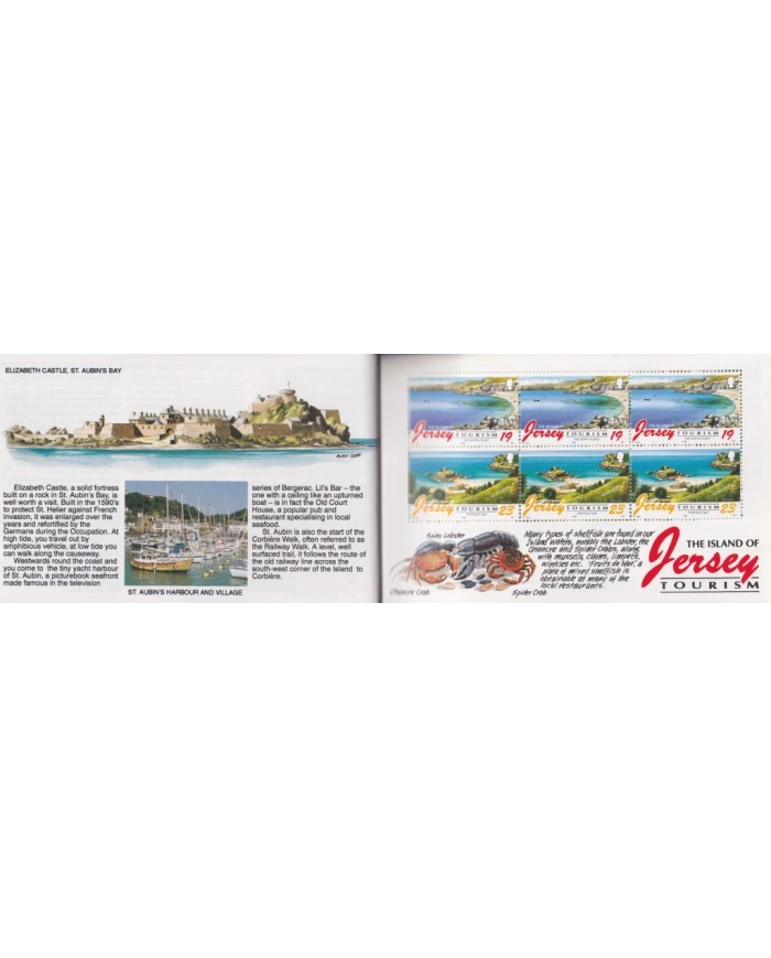 F-EX34985 UK ENGLAND JERSEY 1996 MNH BOOKLED TOURISM BEACH LANDSCAPE.