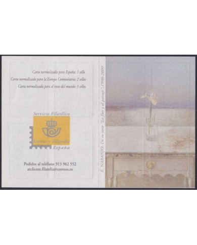 F-EX29021 ESPAÑA SPAIN MNH 2002 BOOKLED E NARANJO FLOWER FLORES PAINTING ART.