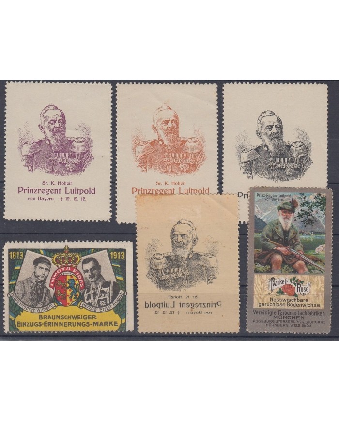 F-EX9083 GERMANY ALEMANIA OLD ROYAL CINDERELLA LOT. MH- NO GUM.