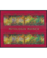 F-EX33836 COLOMBIA MNH 1992 INDIAN DISCOVERY MUISCA CULTURE MITOLOGY.