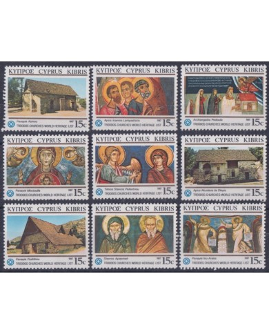 F-EX37434 CYPRUS CHIPRE MNH 1987 WORLD HERITAGE LIST RELIGION ICONS PAINTING