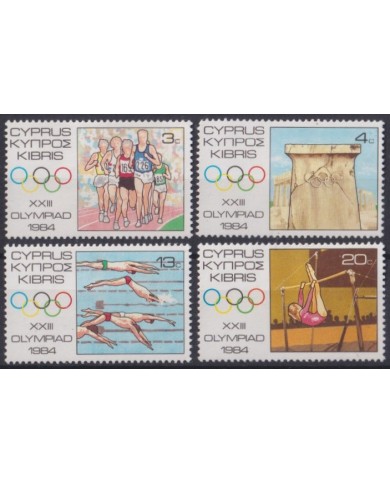 F-EX37436 CYPRUS CHIPRE MNH 1984 ATLANTA OLYMPIC GAMES ATHLETISM SWIMING.