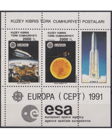 F-EX37443 TURKEY CYPRUS MNH EUROPA CEPT EUROPEAN SPACE AGENCY EXPLORATION.