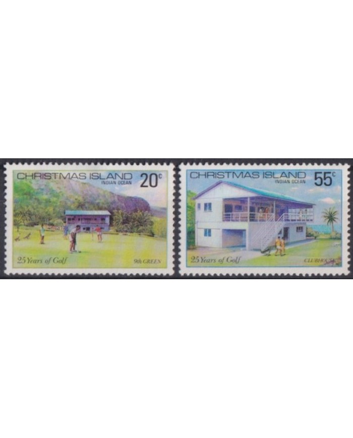 F-EX37843 CHRISTMAS IS MNH 1980 25 YEAR OF GOLF.