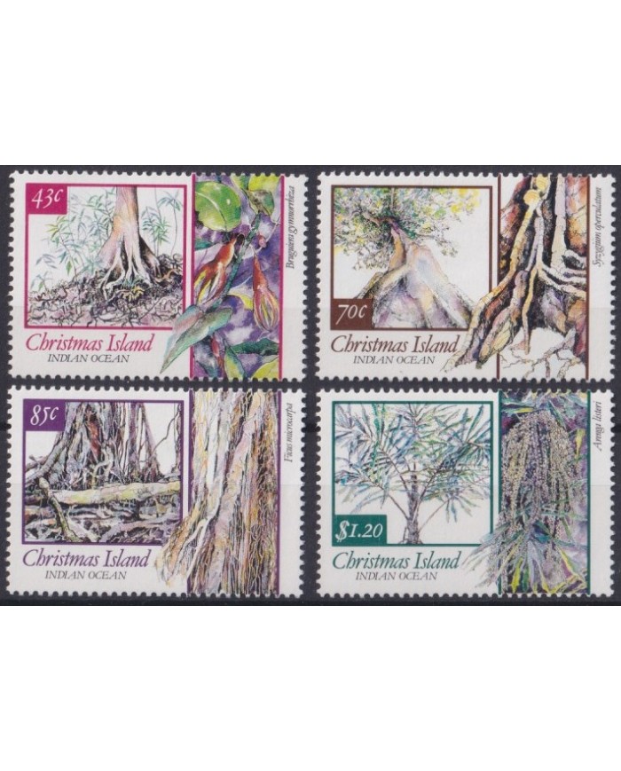 F-EX37848 CHRISTMAS IS MNH 1991 FLOWER FLORES TREE FOREST.