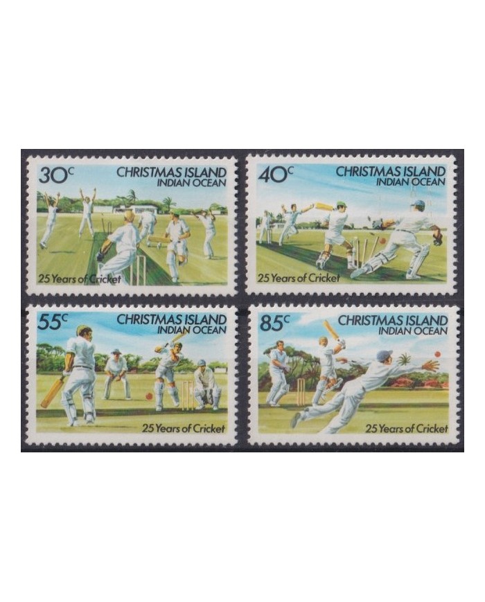 F-EX37860 CHRISTMAS IS MNH 1984 25 YEAR OF CRICKET.