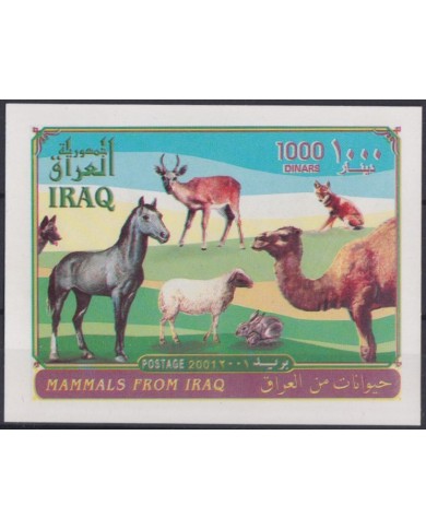 F-EX37929 IRAQ MNH 2001 FAUNA HORSE CAMEL ANTELOPE FOX SHEEP.
