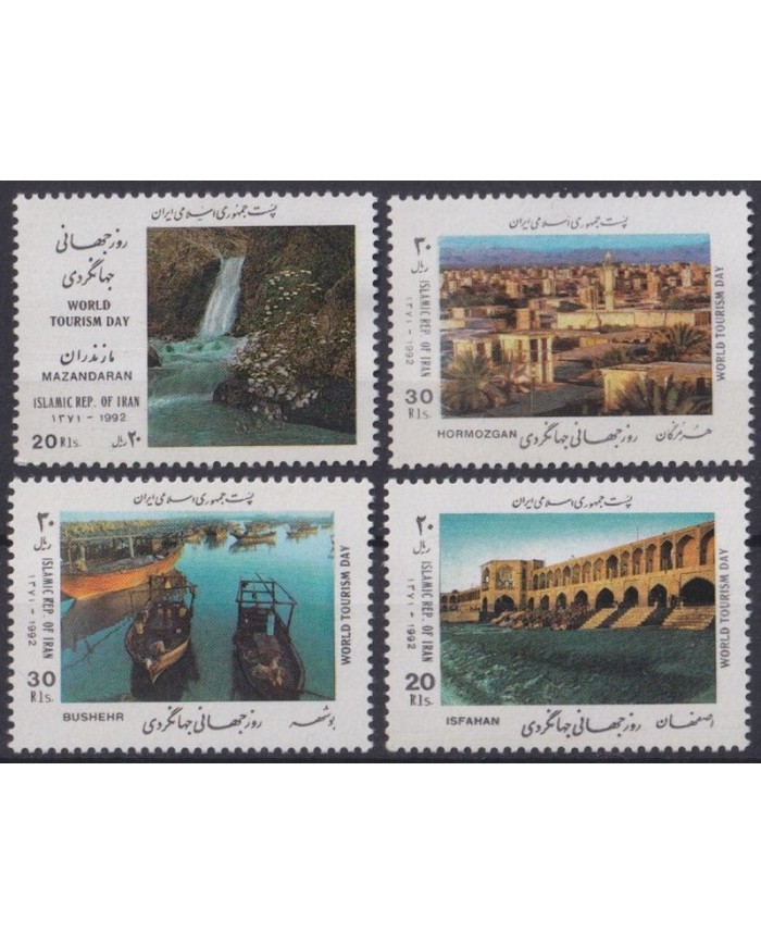 F-EX37947 IRAN MNH 1992 WORLD TOURISM DAY LANDSCAPE.