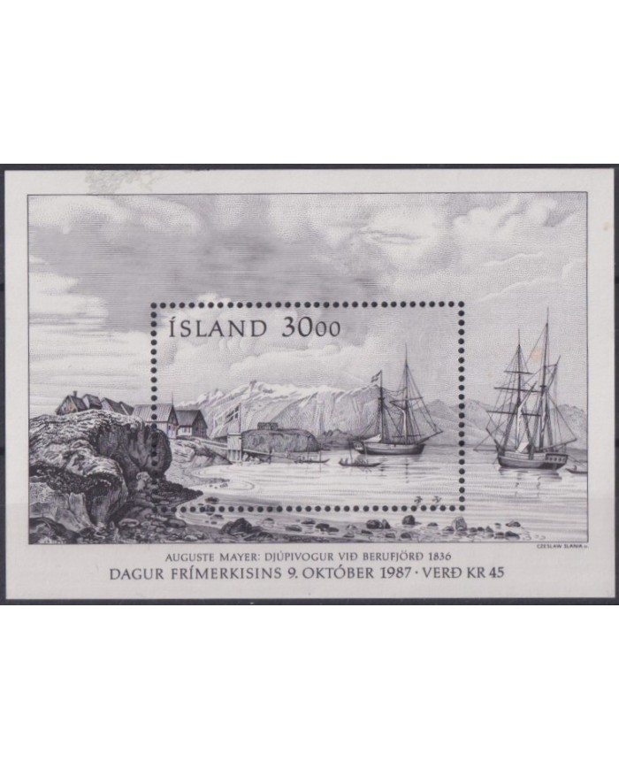 F-EX37984 ICELAND ISLAND MNH 1987 HISTORIC SHIP DAGUR AUGUSTE MEYER.