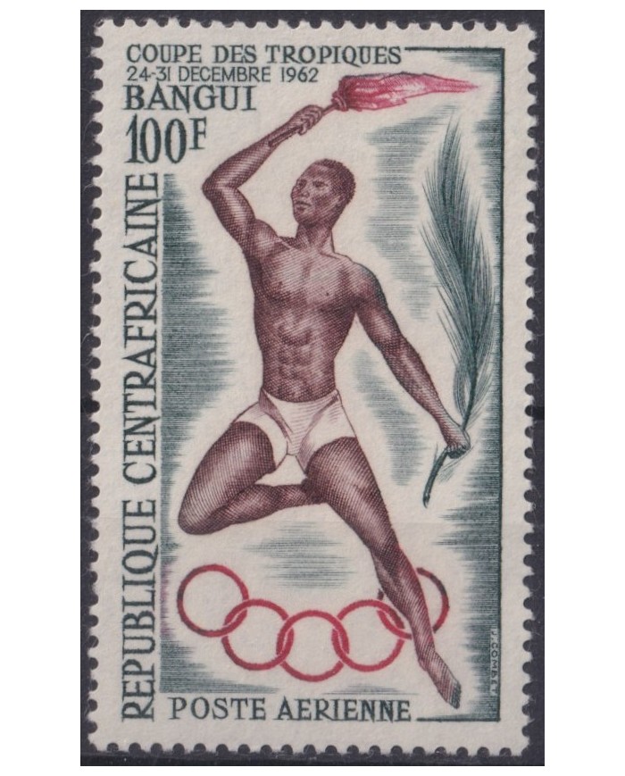 F-EX38078 CENTRAL AFRICA MNH 1964 TROPIC SPORT GAMES ATHLETISM.