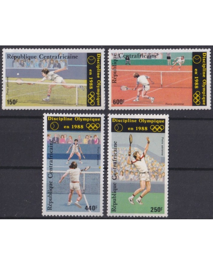 F-EX38083 CENTRAL AFRICA MNH 1988 TENNIS SPORT OLYMPIC GAMES TENNIS
