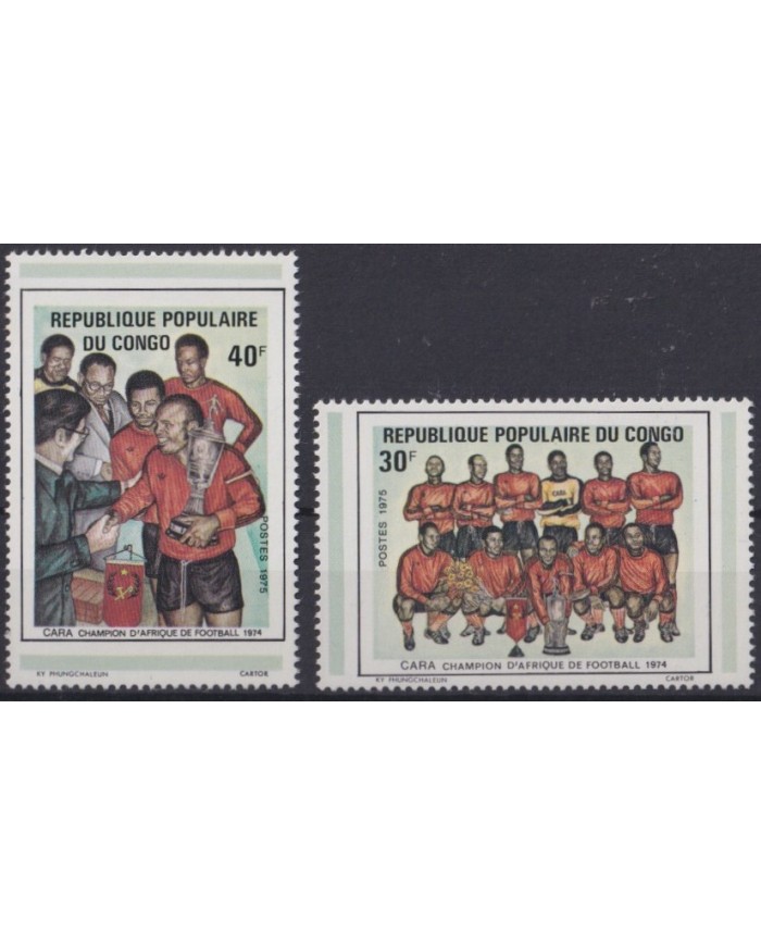 F-EX38092 CONGO MNH 1974 AFRICA SOCCER CUP FOOTBAL.