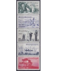 F-EX38132 SWEDEN SVERIGE MNH 1977 MUSIC FISHING DANCE SHIP TREE FOREST.