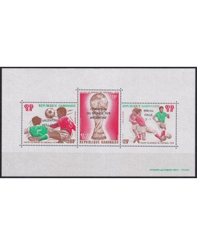 F-EX38172 GABON MNH 1978 ARGENTINA SOCCER FOOTBALL WORLD CUP OVERPRINT WINNER.