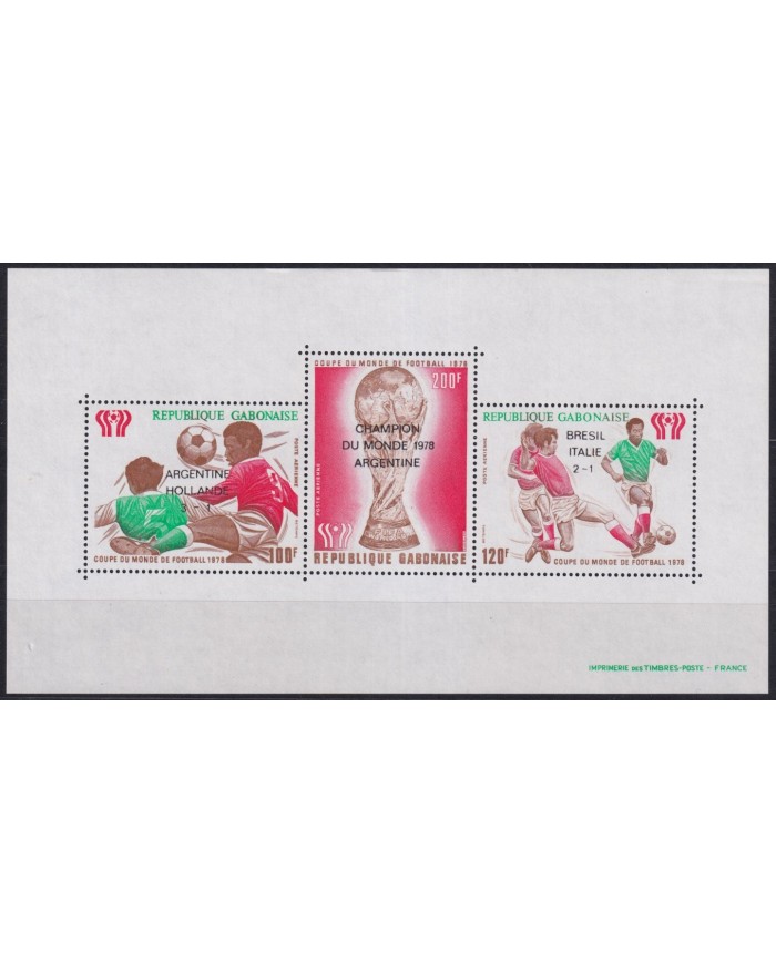 F-EX38172 GABON MNH 1978 ARGENTINA SOCCER FOOTBALL WORLD CUP OVERPRINT WINNER.