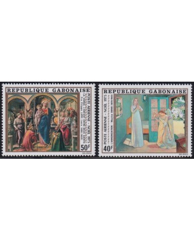 F-EX38233 GABON MNH 1975 CHRISTMAS NAVIDAD ART FILIPPO LIPPI MAURICE DENNIS.