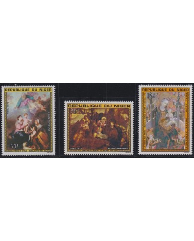 F-EX38235 NIGER MNH 1975 CHRISTMAS NAVIDAD ART TINTORETTO MURILLO MASTER OF BURGO DE OSMA.