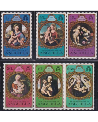 F-EX38237 ANGUILLA MNH 1975 CHRISTMAS NAVIDAD ART DURER BELLINI BOTICCELLI RAPHAEL.