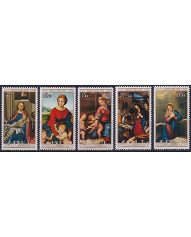 F-EX38244 COOK MNH 1975 CHRISTMAS NAVIDAD ART RENAISSANCE MADONNA.